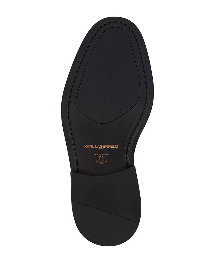 KARL LAGERFELD PARIS Men's Leather Moc Toe Chelsea Boots - Macy's