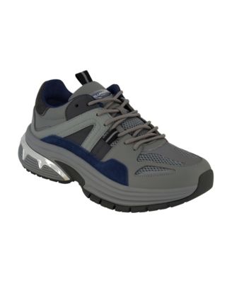 Men's Chunky Two Tone Sole Leather Sneakers