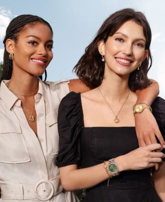 Women's Bejeweled Two-Tone Stainless Steel Watch 34mm