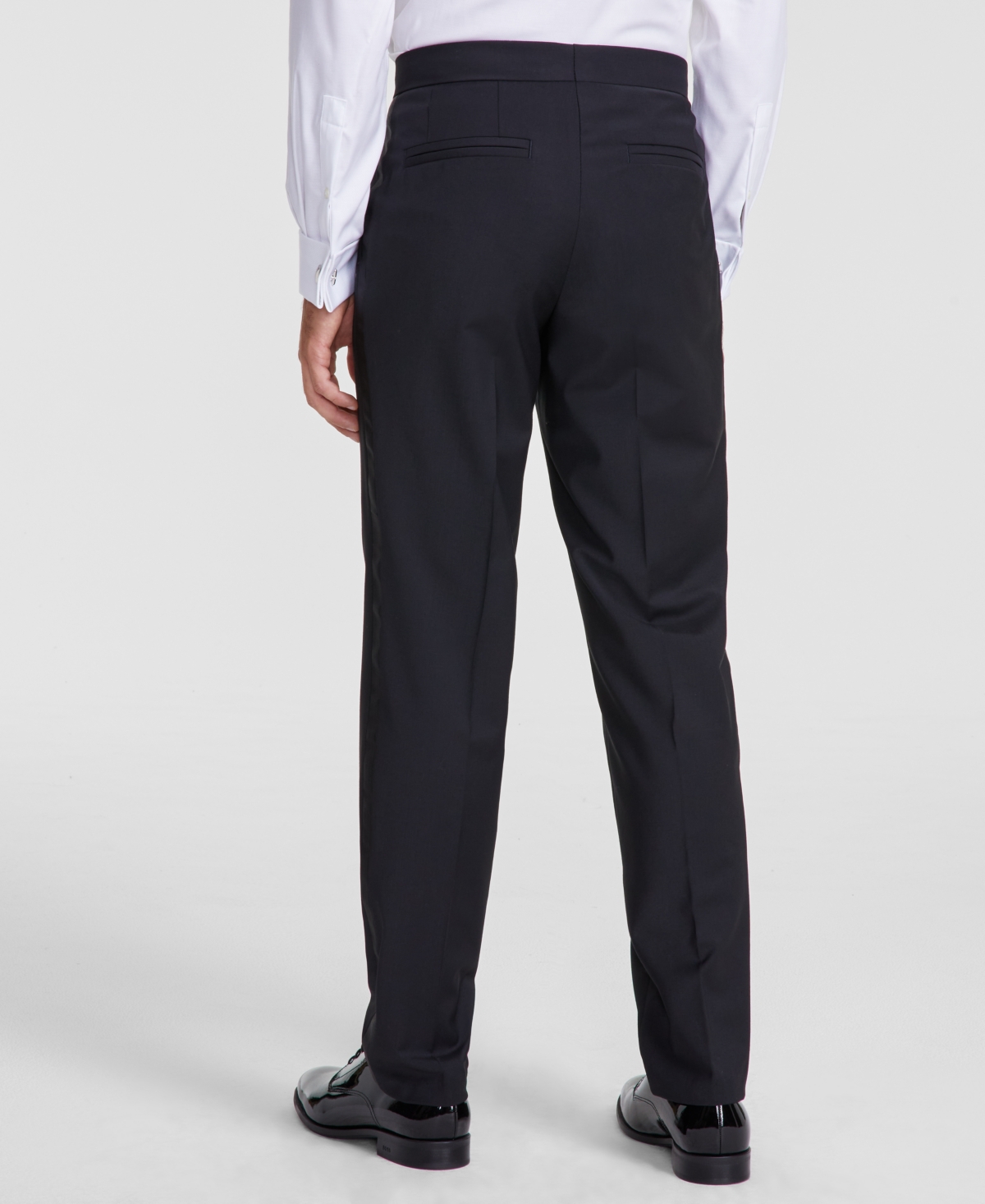 Hugo by Hugo Boss Men's Modern-Fit Wool Blend Super Flex Stretch Tuxedo Pant