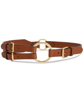Lauren Ralph Lauren - Women's Tri-Strap O-Ring Leather Belt