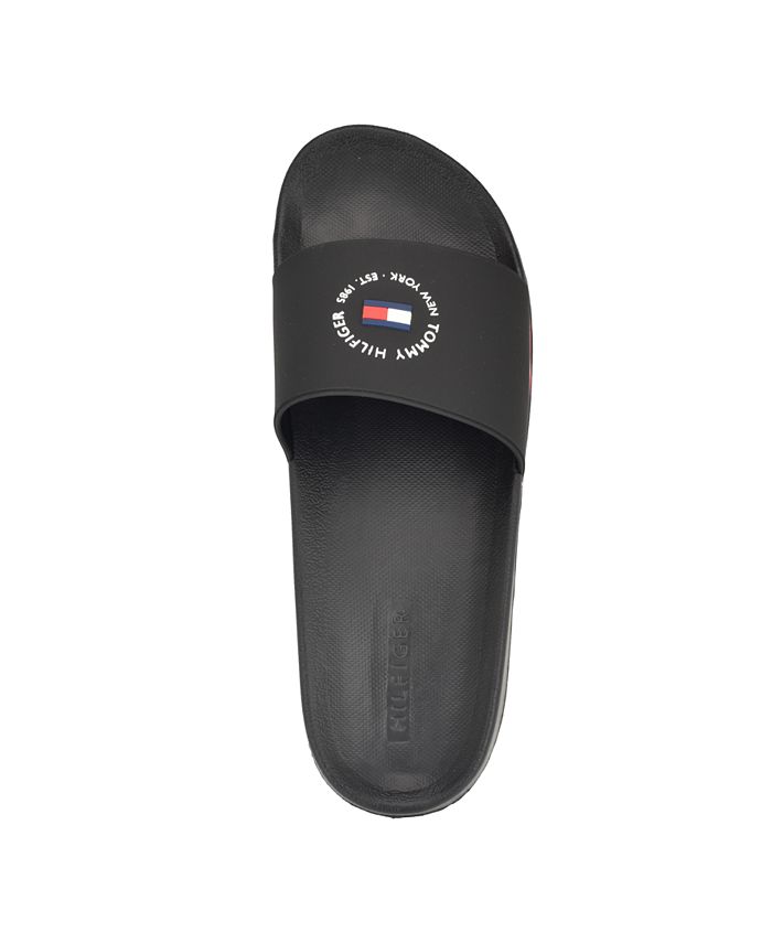 Tommy Hilfiger Men's Ratri Branded Classic Pool Slides - Macy's