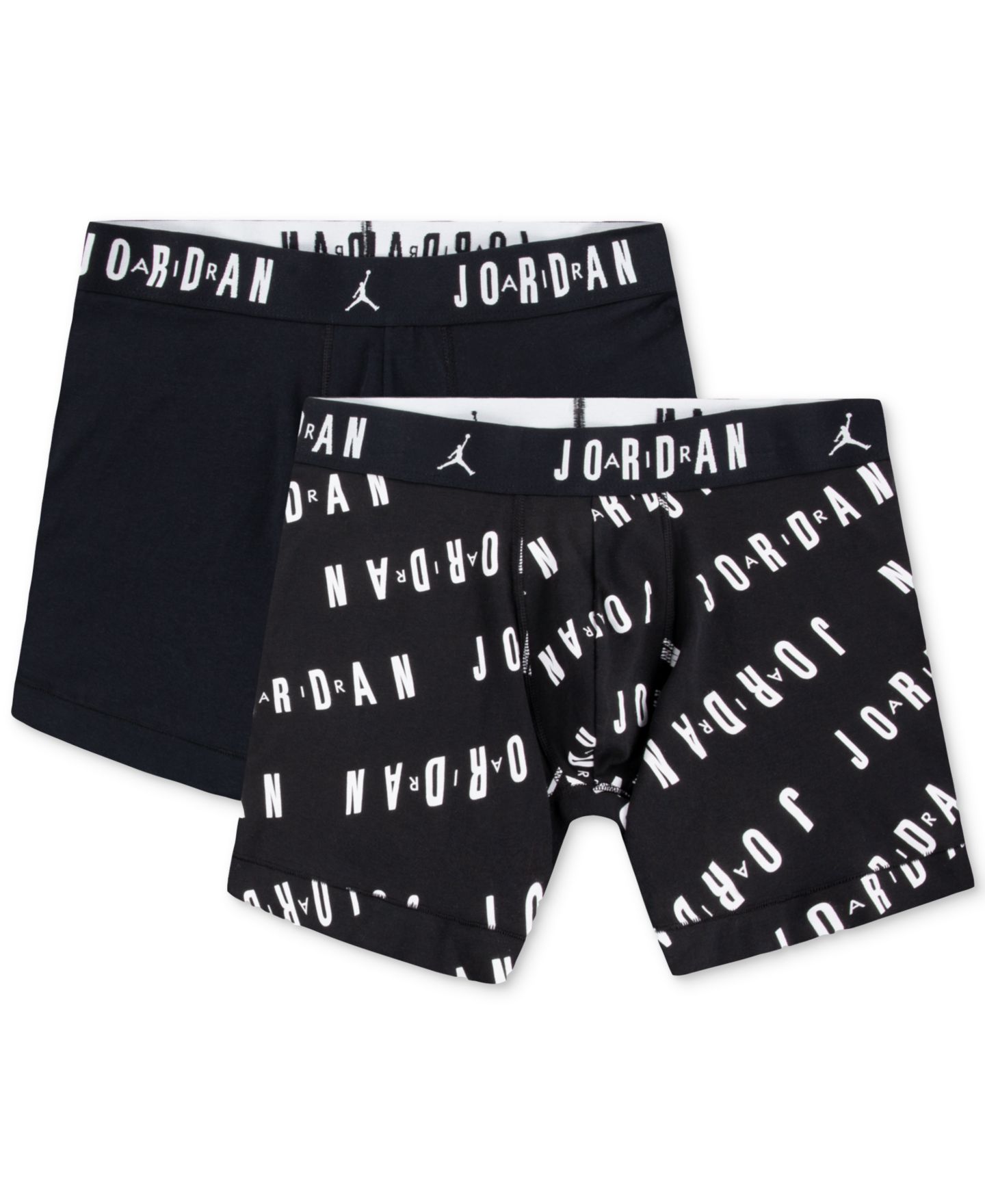 Трусы-боксеры Essentials для мужчин, хлопок, 2 шт. — Jordan, цвет: Чёрный — фото 1