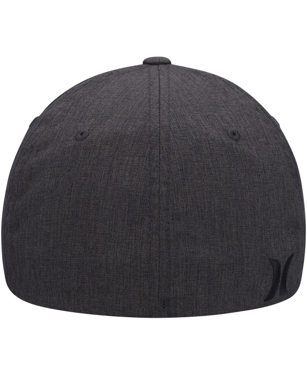 Shop Hurley Men's  Heathered Charcoal Corp Textured Tri-blend Flex Fit Hat