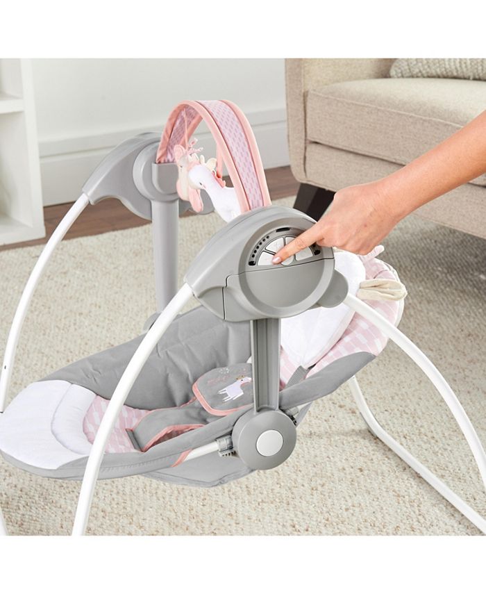 Ingenuity Comfort 2 Go Portable Swing™ Flora the Unicorn™ Macy