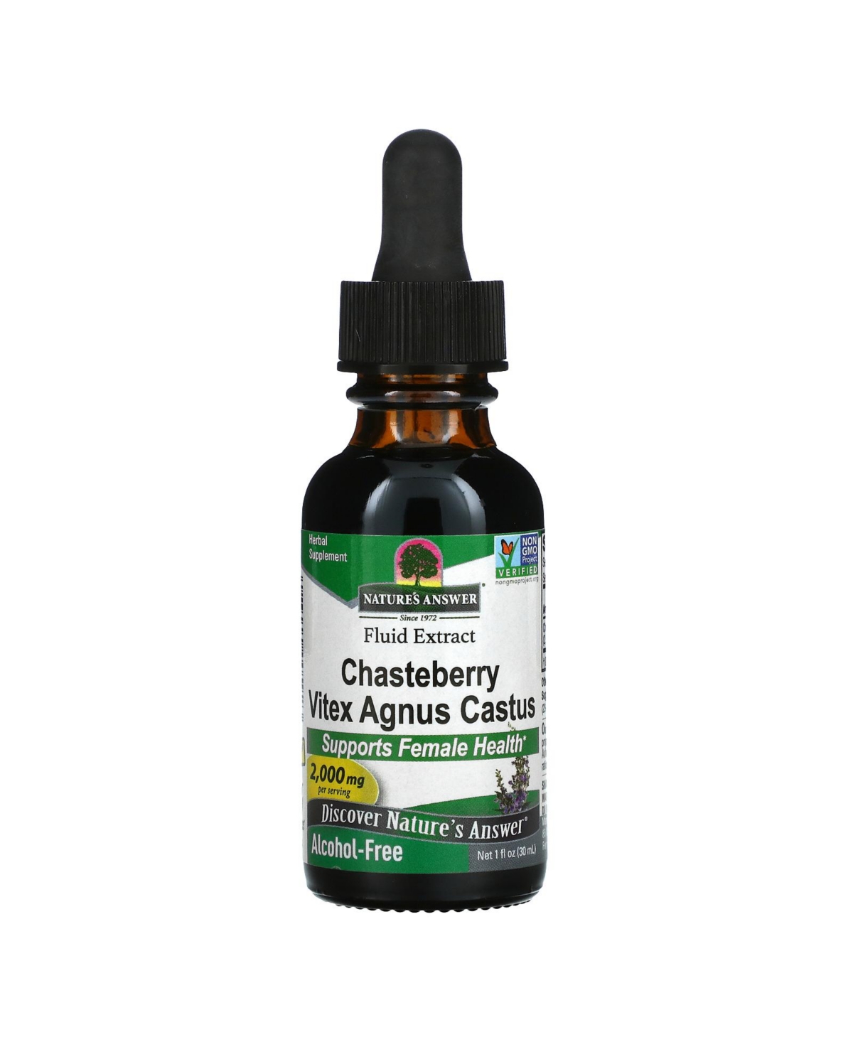 Chasteberry Vitex Agnus Castus Fluid Extract Alcohol-Free 2 000 mg - 1 fl oz (30 ml) - Assorted Pre-pack (See Table