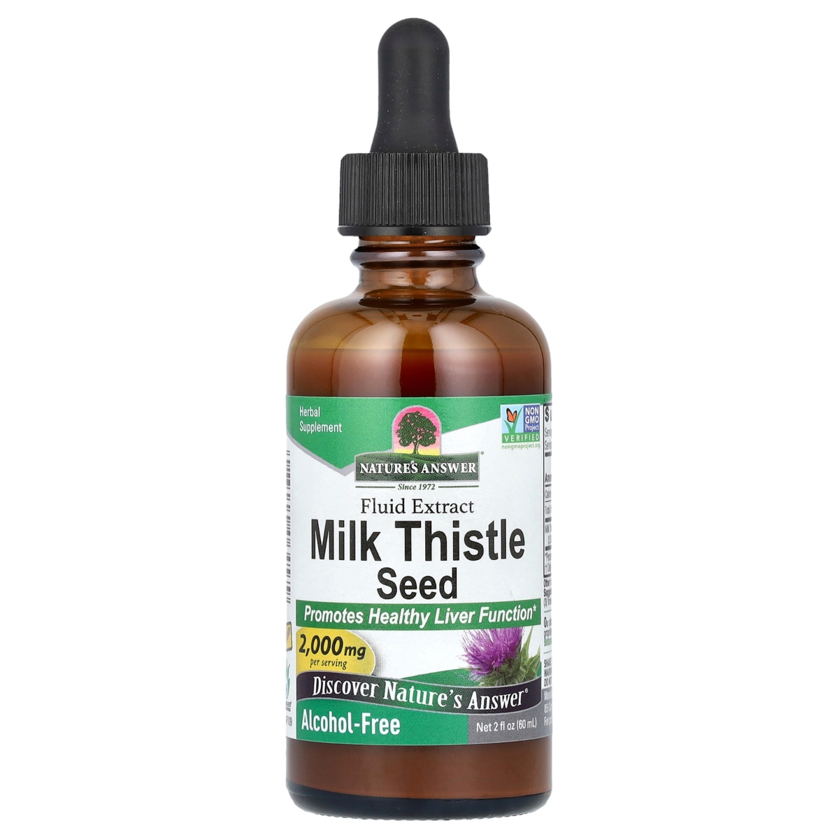 Milk Thistle Seed Fluid Extract Alcohol-Free 2 000 mg - 2 fl oz (60 ml) - Assorted Pre-pack (See Table