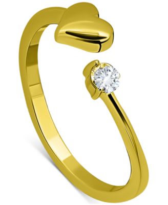 Giani Bernini - Cubic Zirconia Heart Bypass Toe Ring