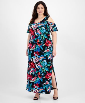 Cold-Shoulder Maxi Dress ...