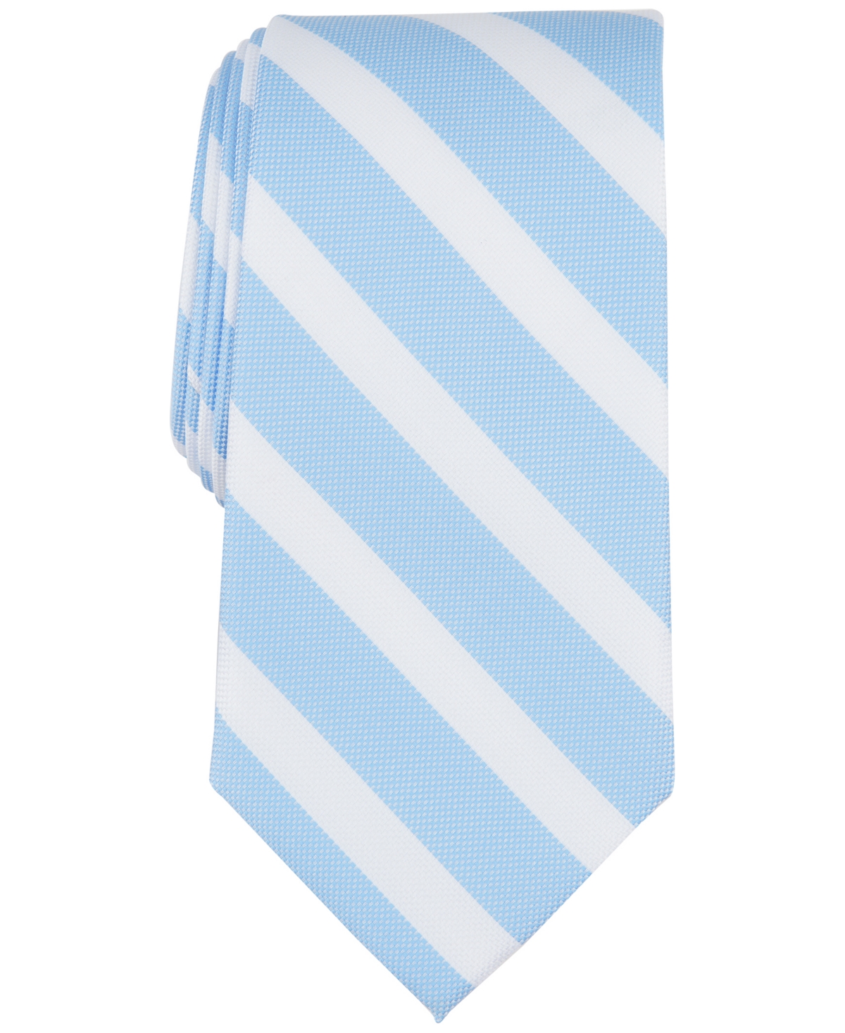 Shop Club Room Men's Stripe Tie, Created For Macy's In Lt.blue