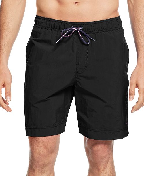 alfani Tommy Hilfiger Men's Big & Tall 9.5" Solid Swim Trunks Men's Fashion & Accessories