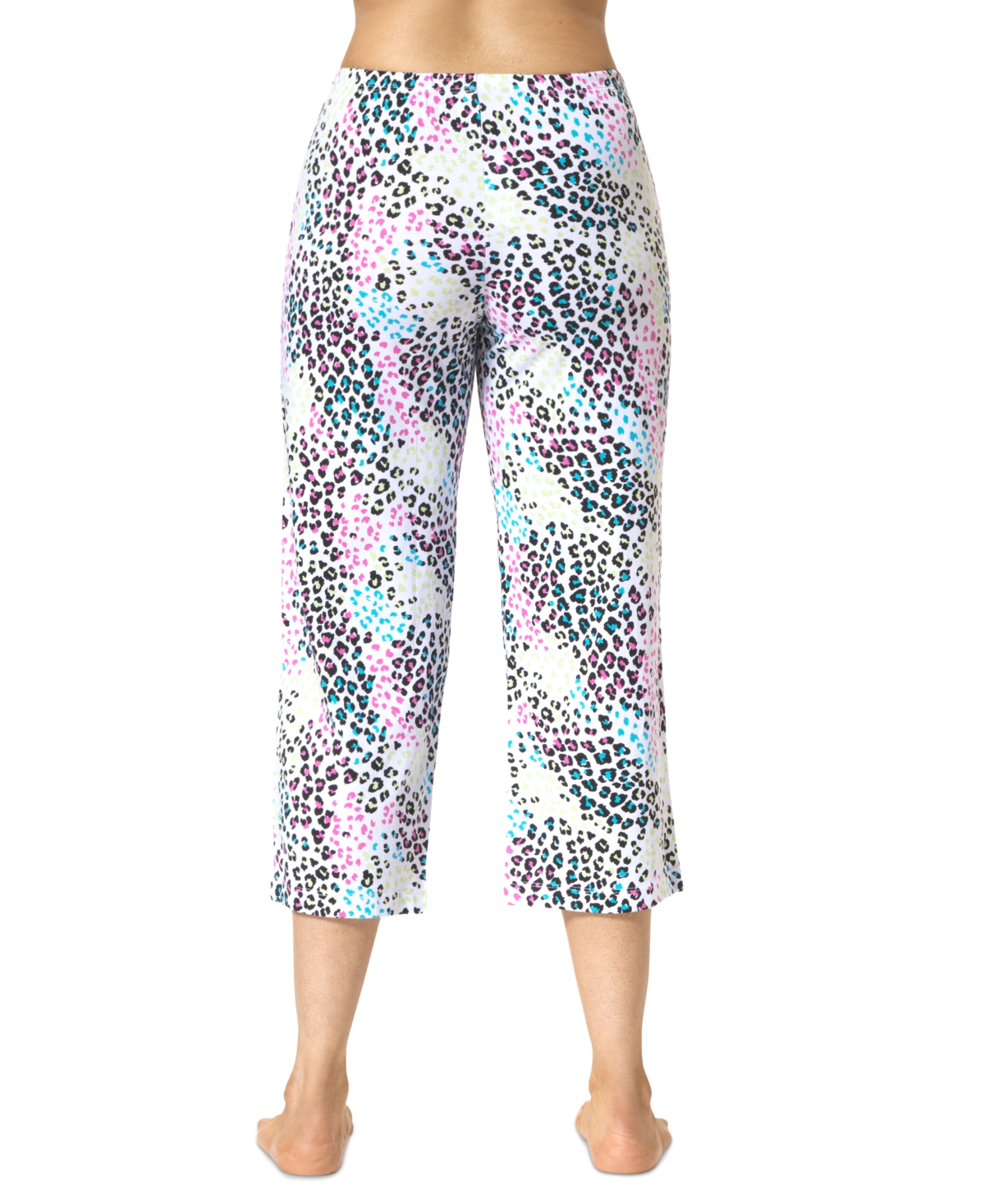 Shop Hue Women's Spring Leopard Printed Capri Pajama Pants In White