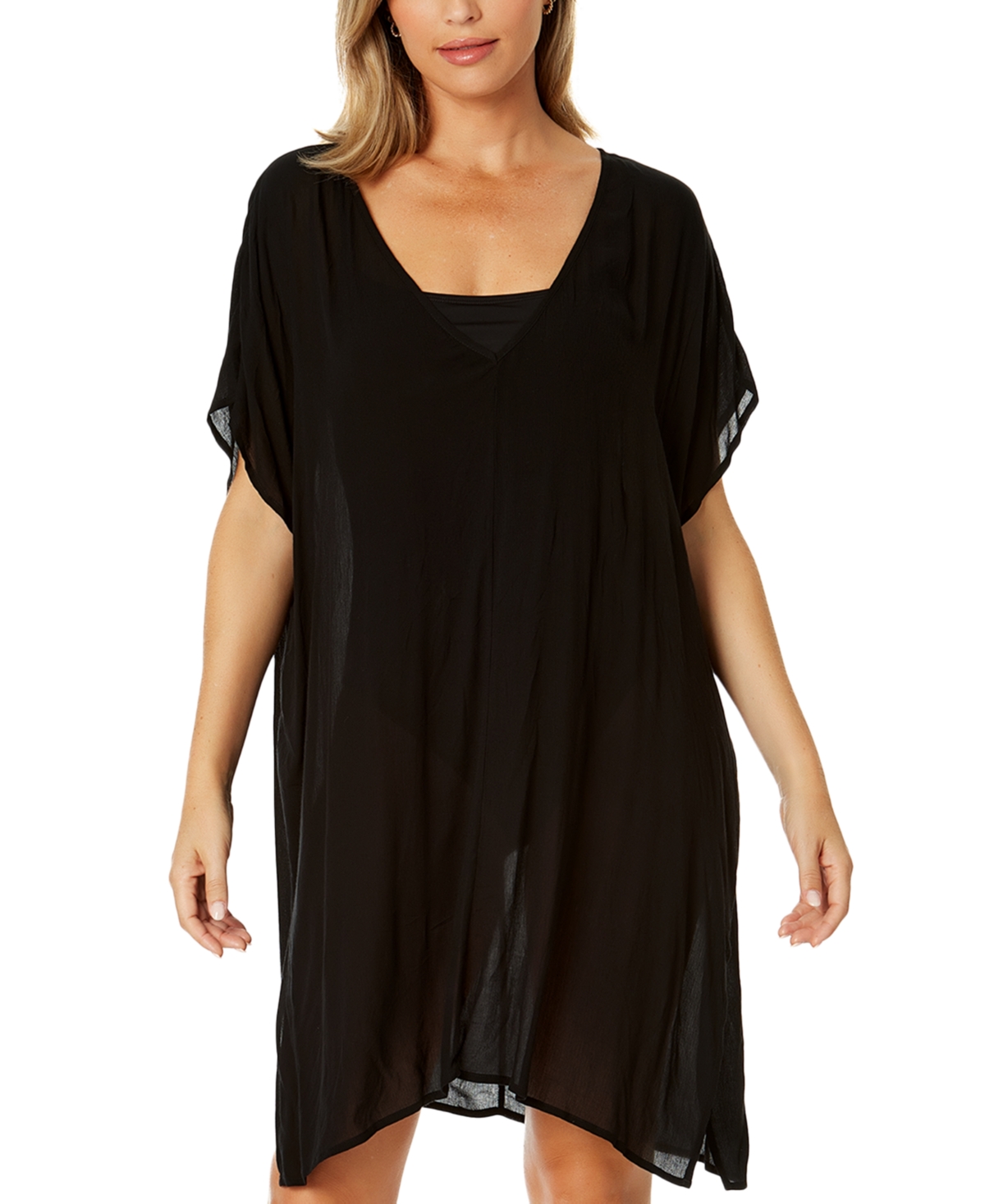Shop Anne Cole Women's Easy Cover-up Tunic In Black