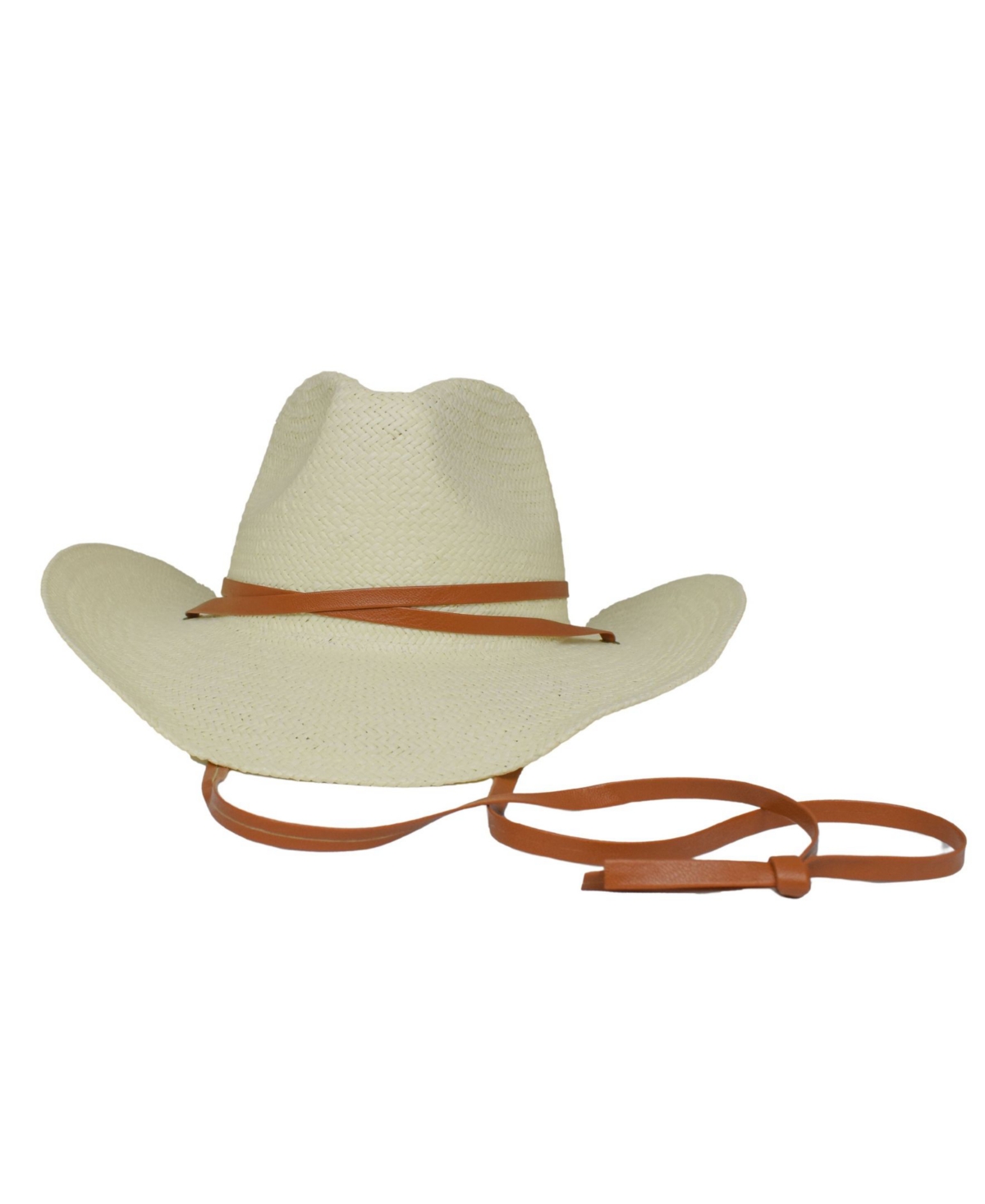 Marcus Adler Women's Straw Cowboy Hat In White