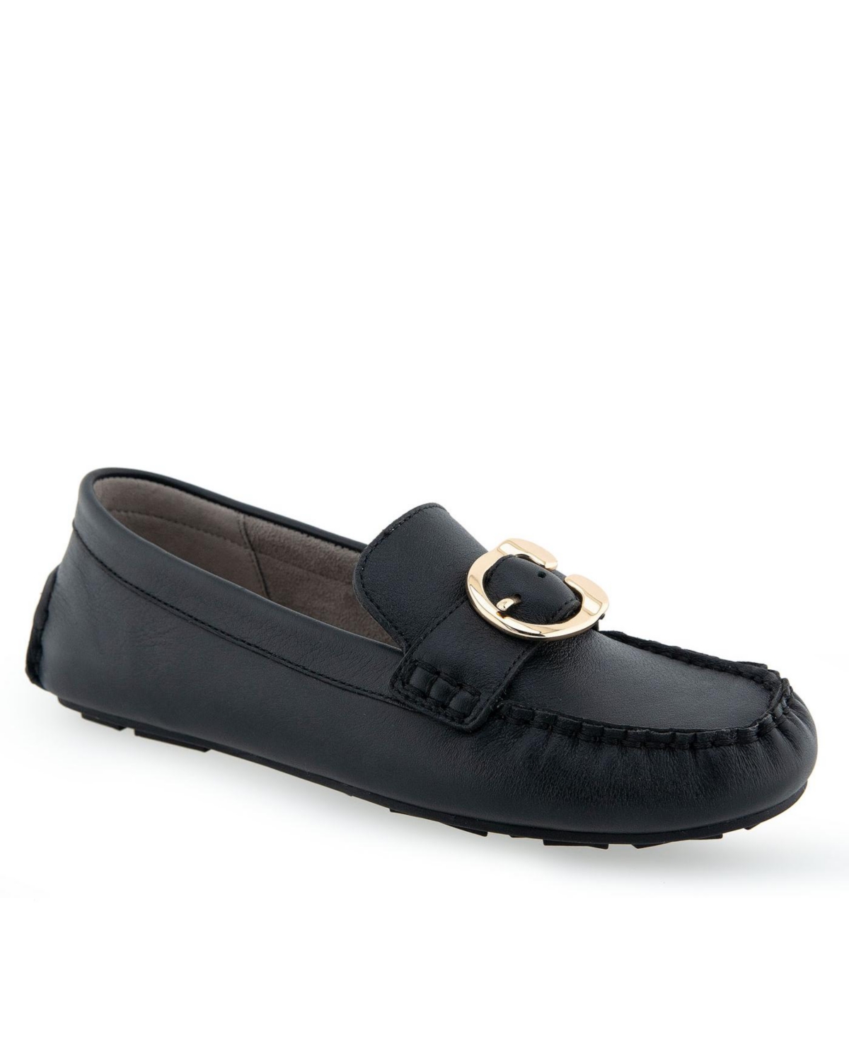 Aerosoles Women's Case Ornamented Loafers In Black Leather
