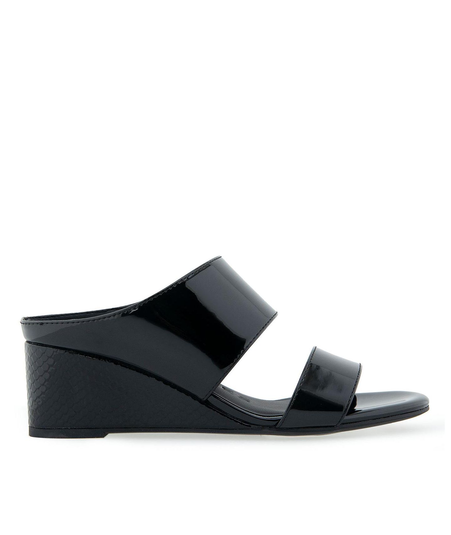 Женские сандалии Aerosoles Wheeler Strap Wedge, цвет: Чёрный лаковый — фото 2