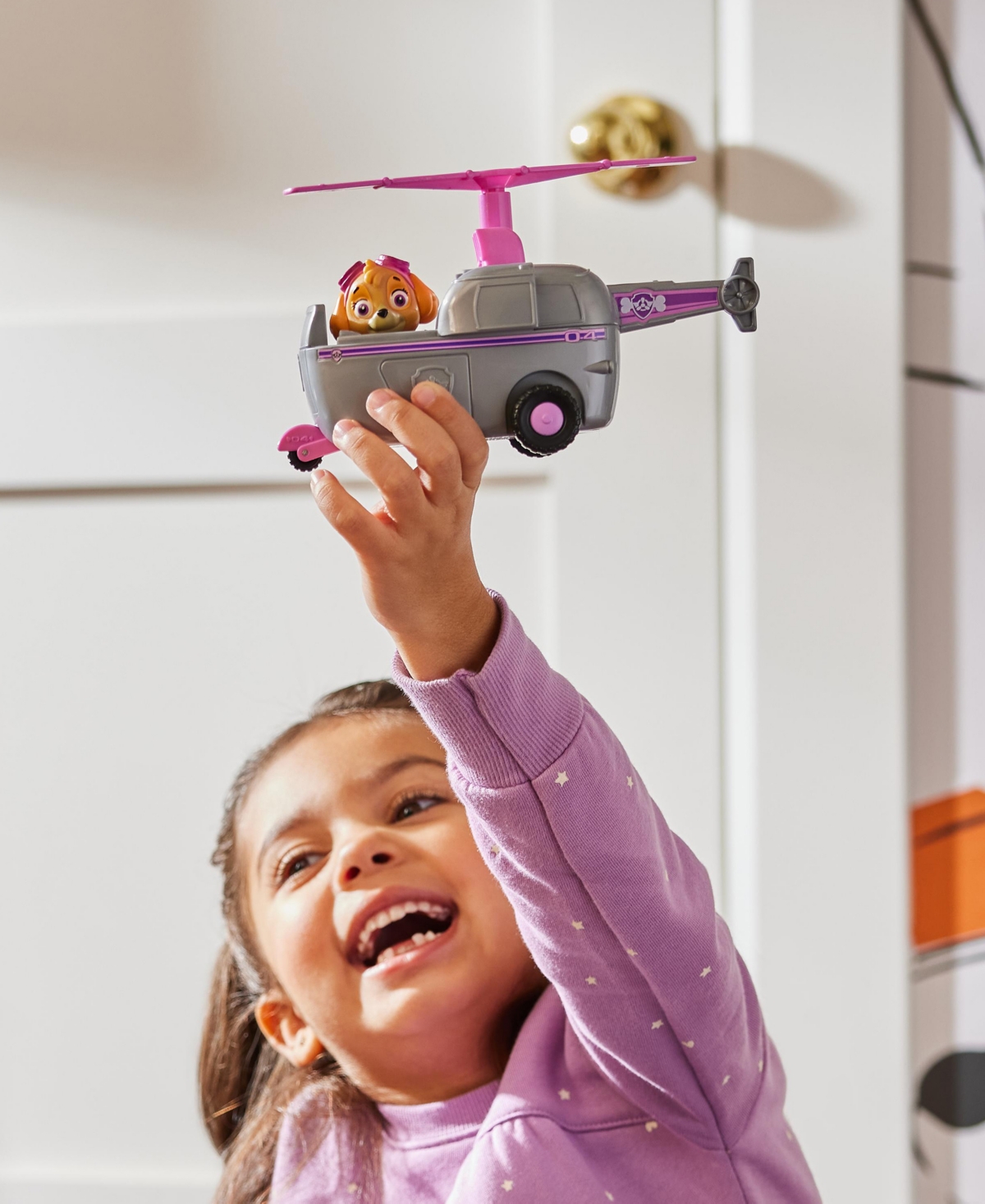 Paw Patrol , Skye's Helicopter, Toy Vehicle With Collectible Action Figure, Minded Kids Toys For Boys Girls Age In Multi-color