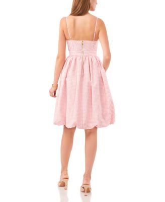 Women's Gingham Bubble Hem Dress