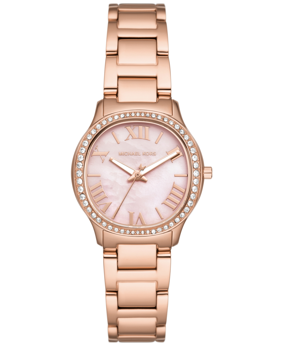 Michael Kors Women's Lauryn Three-hand Rose Gold-tone Stainless Steel Watch 33mm