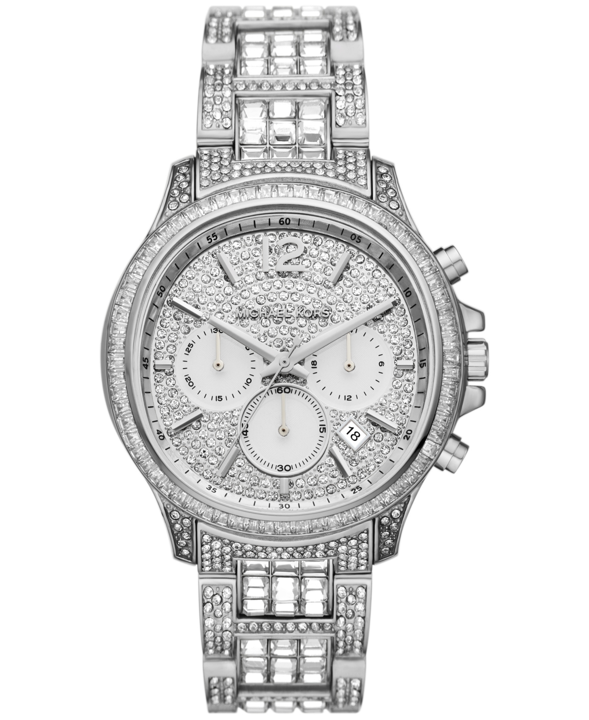 Shop Michael Kors Women's Limited Edition Sage Chronograph Silver-tone Stainless Steel Watch 42mm