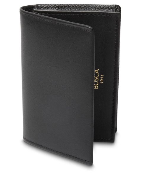 Мужской кошелёк Bosca Saffiano Full Gusset 2 Pocket Card Case With ID, Black