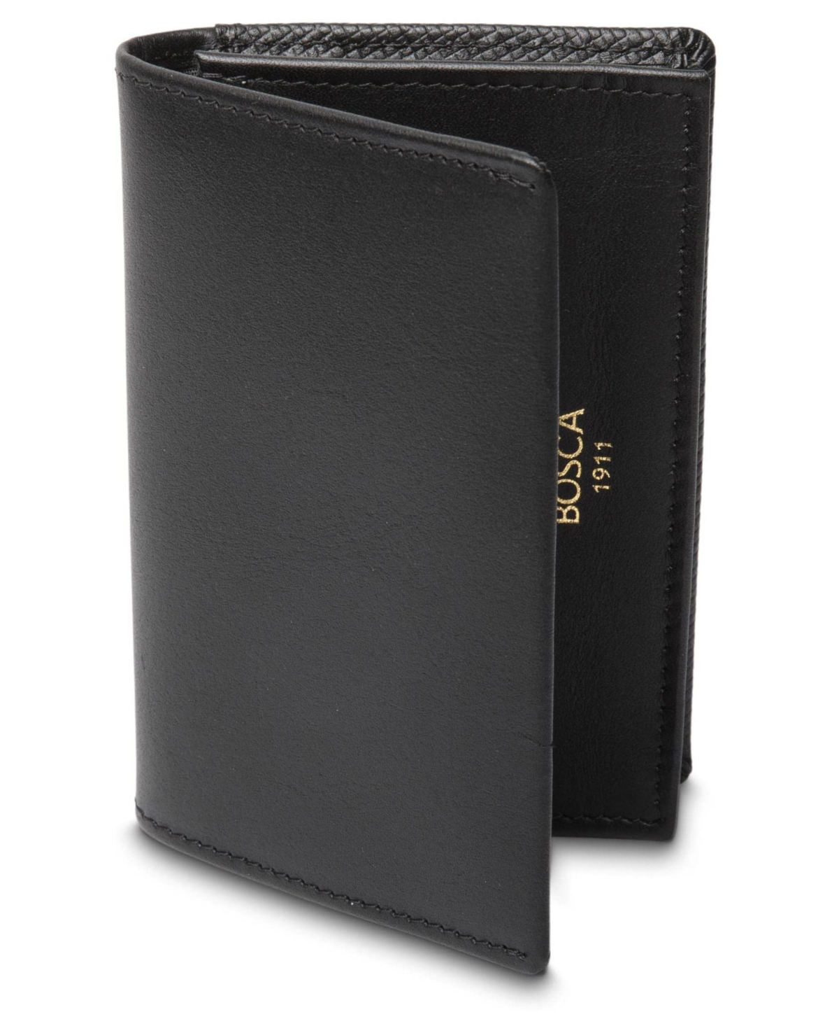Saffiano Full Gusset, 2 Pkt Card Case W/I.d. - Black
