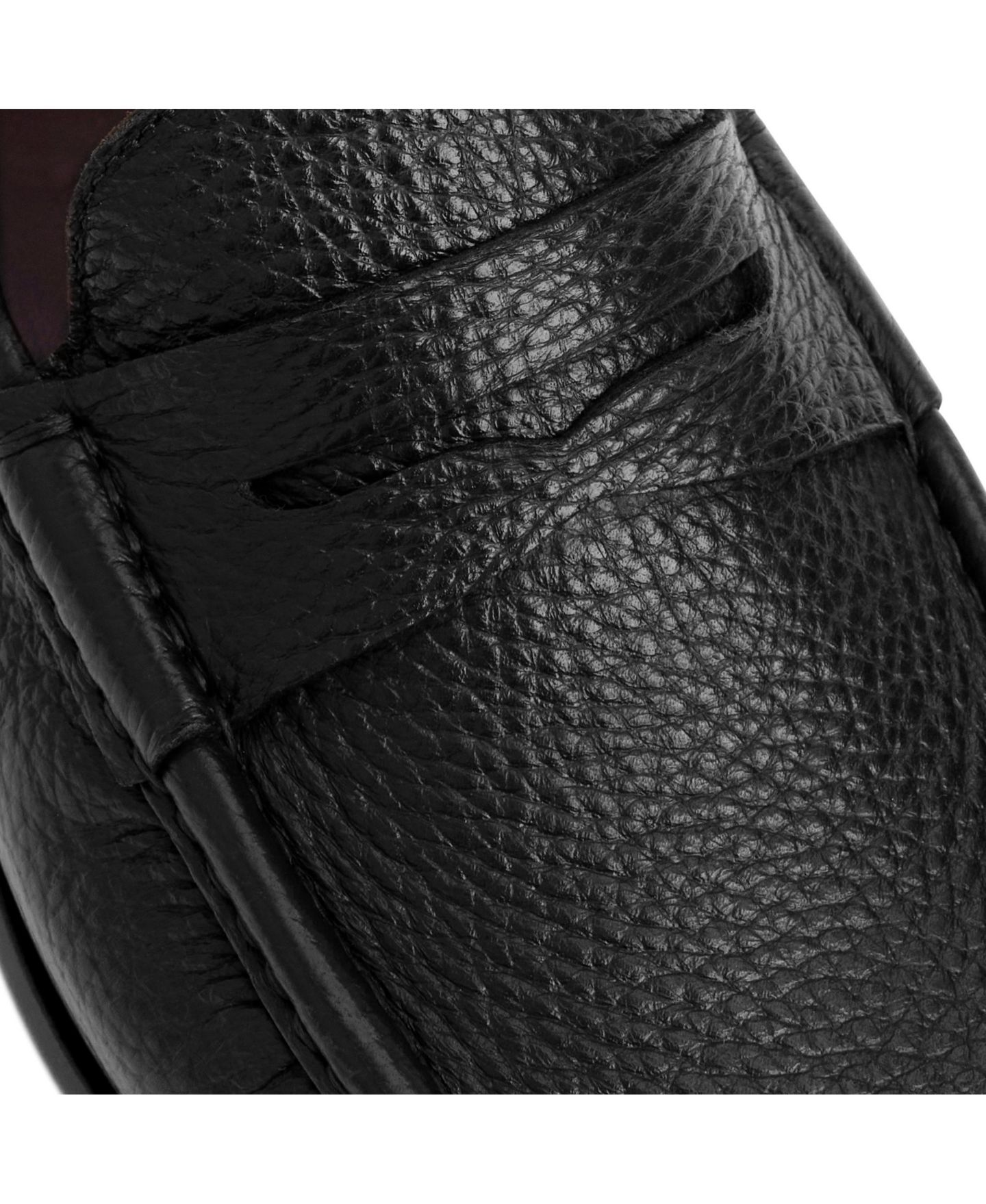Мужские туфли Bruno Magli Tonio Leather Penny, цвет: Чёрный, вариант 1 — фото 4