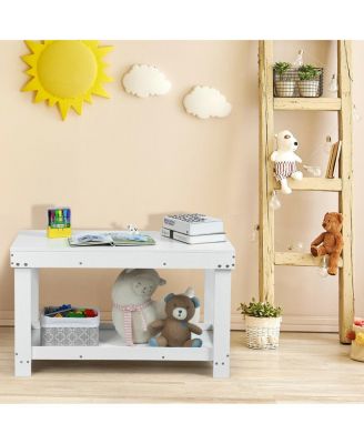 Kids Solid Multifunctional Wood Activity Play Table