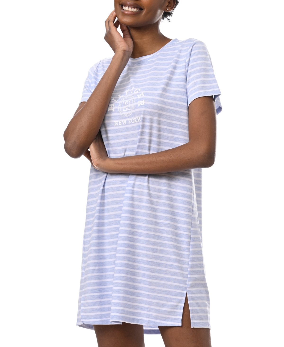 Tommy Hilfiger Women's Printed Short-Sleeve Sleepshirt