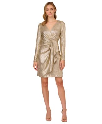 Women's Foiled Long-Sleeve Dress 