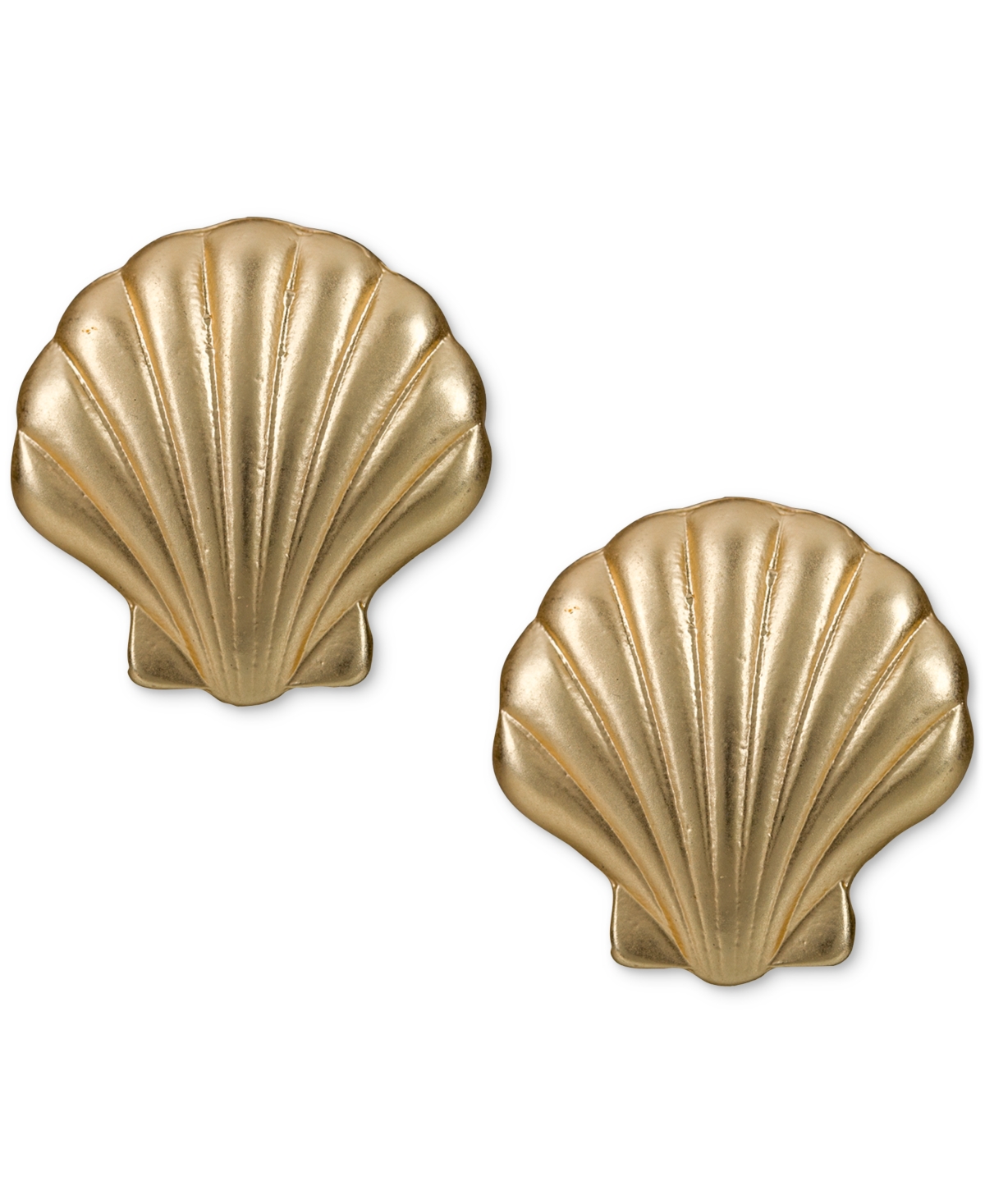 Gold-Tone Seashore Shell Stud Earrings - Egyptian G