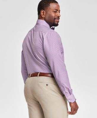 Men's Slim-Fit Plaid Dress Shirt