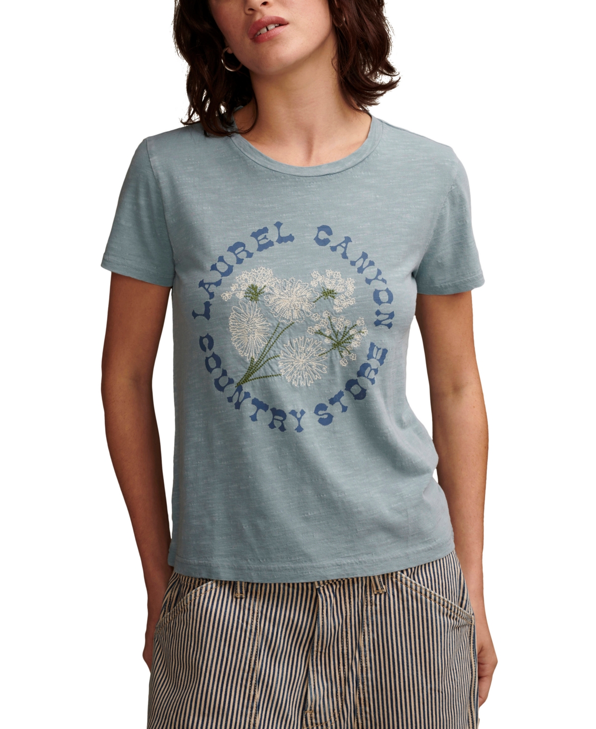 Lucky Brand Women's Cotton Laurel Canyon Country Store Classic T-shirt In Mountain Spring