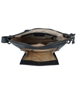 Pebble Trish Leather Crossbody Handbag with Organizer