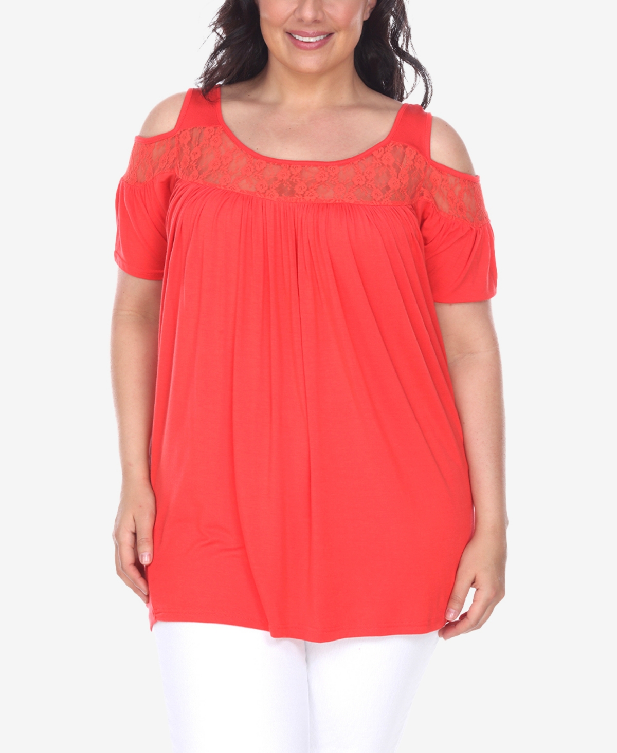 Plus Size Bexley Tunic Top - Red
