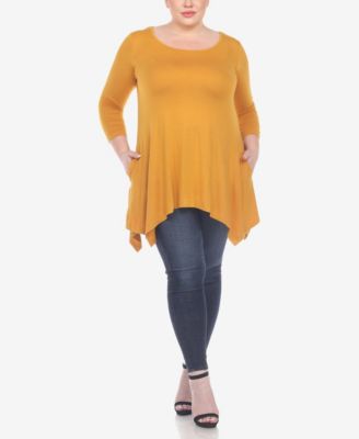 Plus Size Makayla Scoop Neck Tunic Top