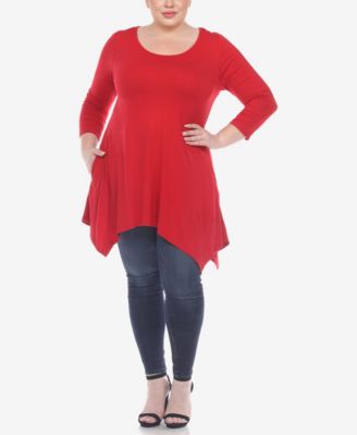 Plus Size Makayla Scoop Neck Tunic Top