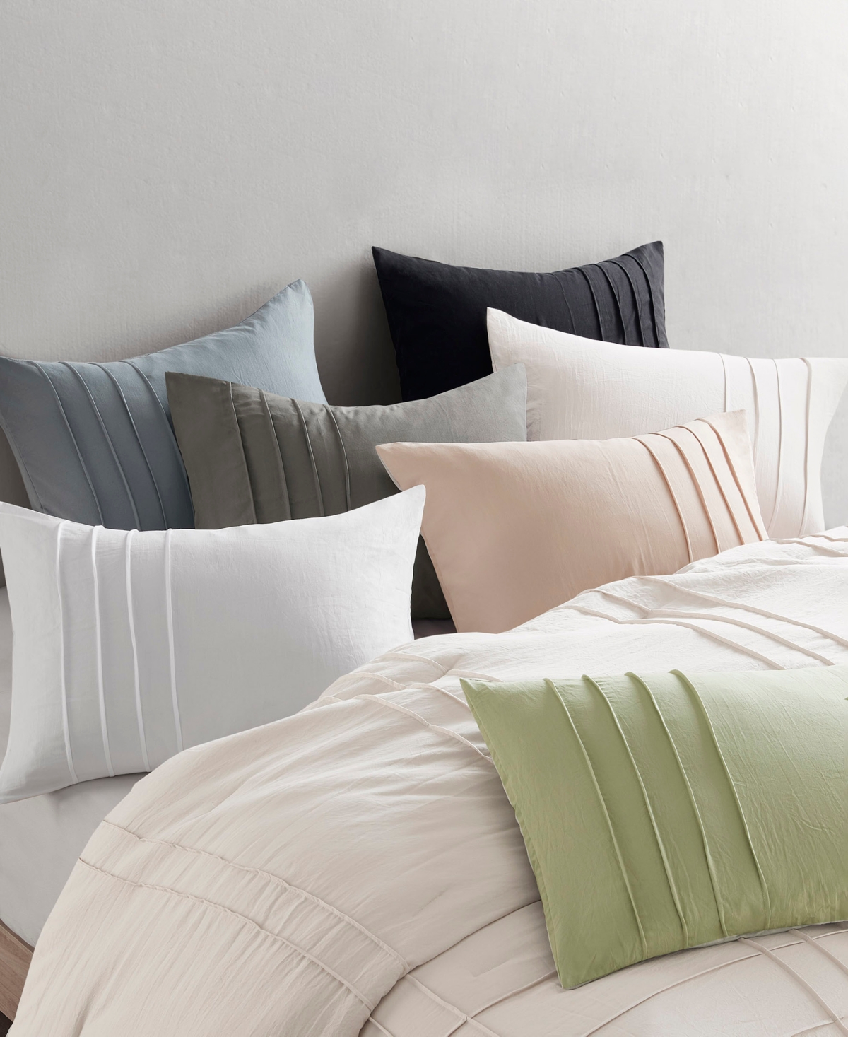 510 Design Porter Washed Pleated 3-pc. Comforter Set, King In Sage
