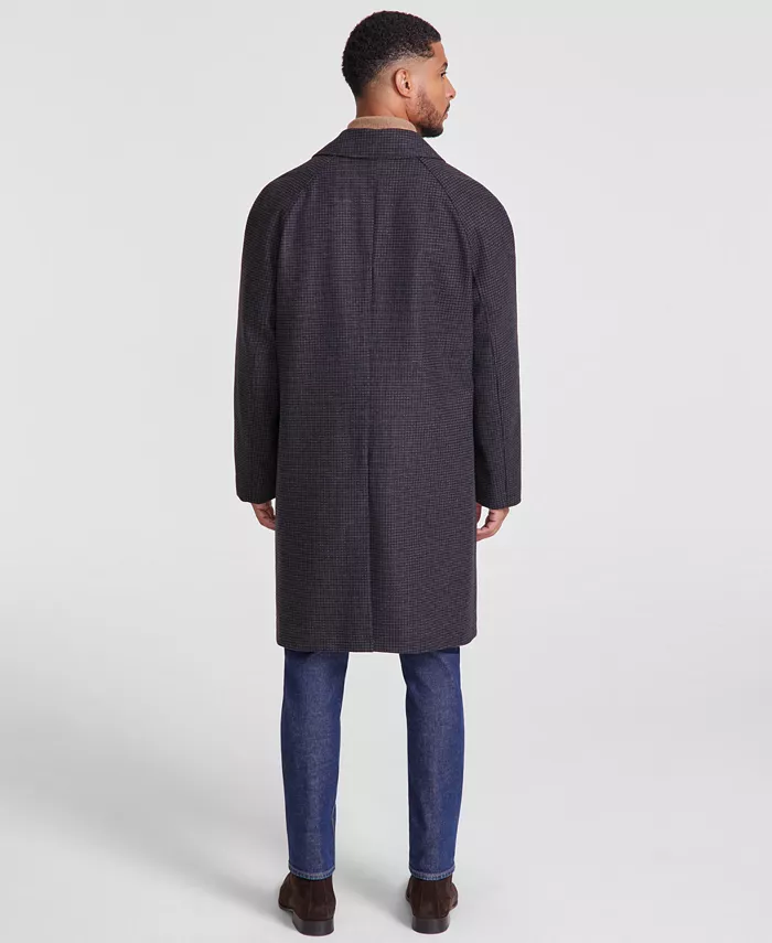 Men's Classic-Fit Check Overcoat - thumbnail 2