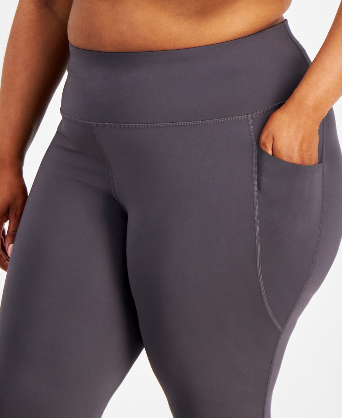 Id Ideology Plus Size Compression Cropped Leggings, Created for Macy's