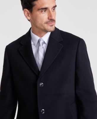 Men's Classic-Fit Wool Cashmere Blend Kavon Overcoat