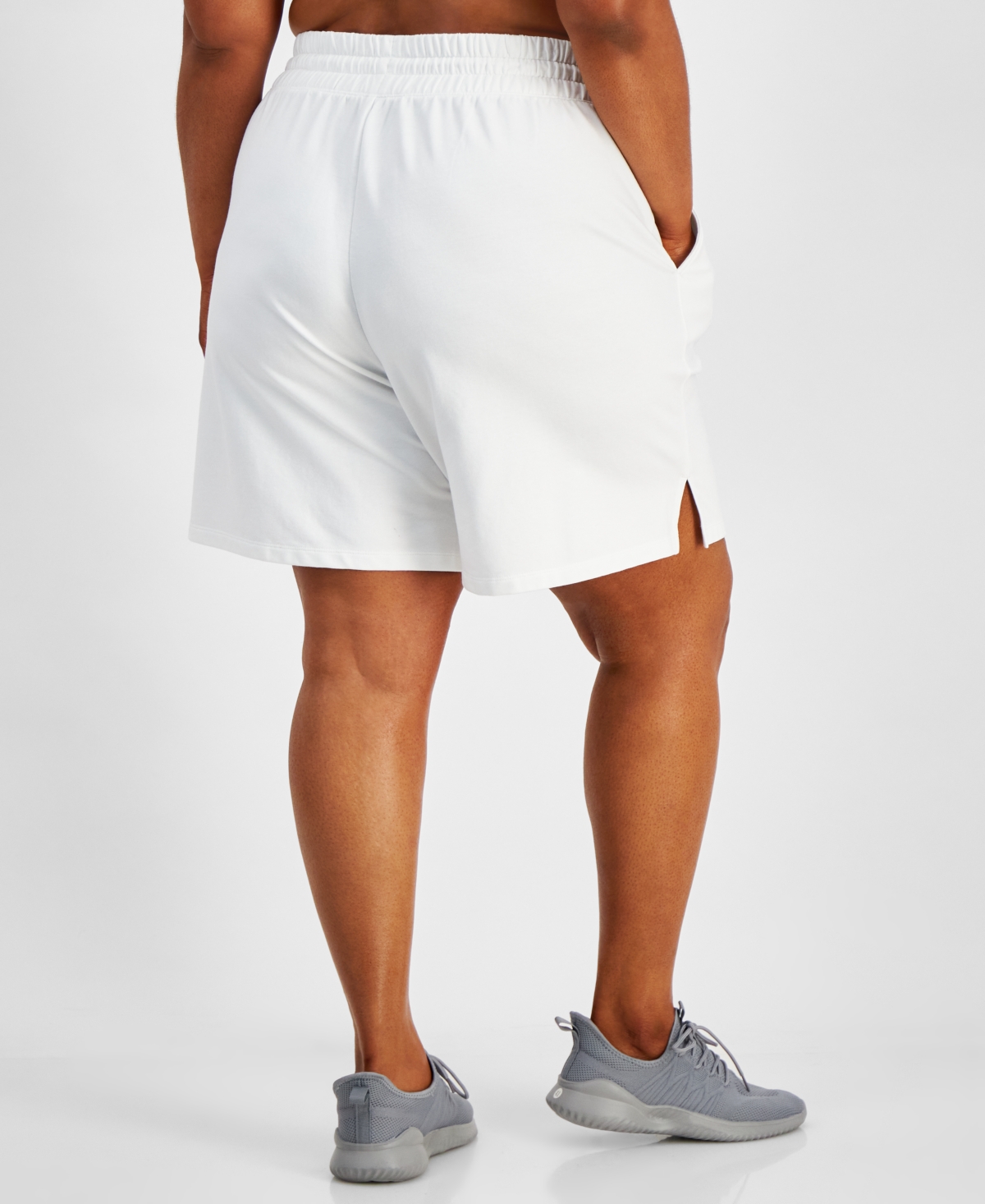Id Ideology Plus Size Comfort Flow High Rise Shorts, Created for Macy's