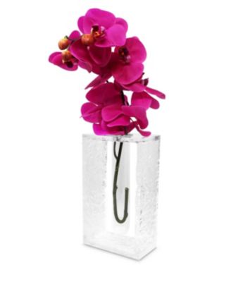 8.75"H Tube Inlayed Acrylic Vase
