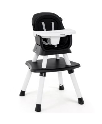 Kids 6-in-1 Convertible Baby High Chair with Adjustable Removable Tray