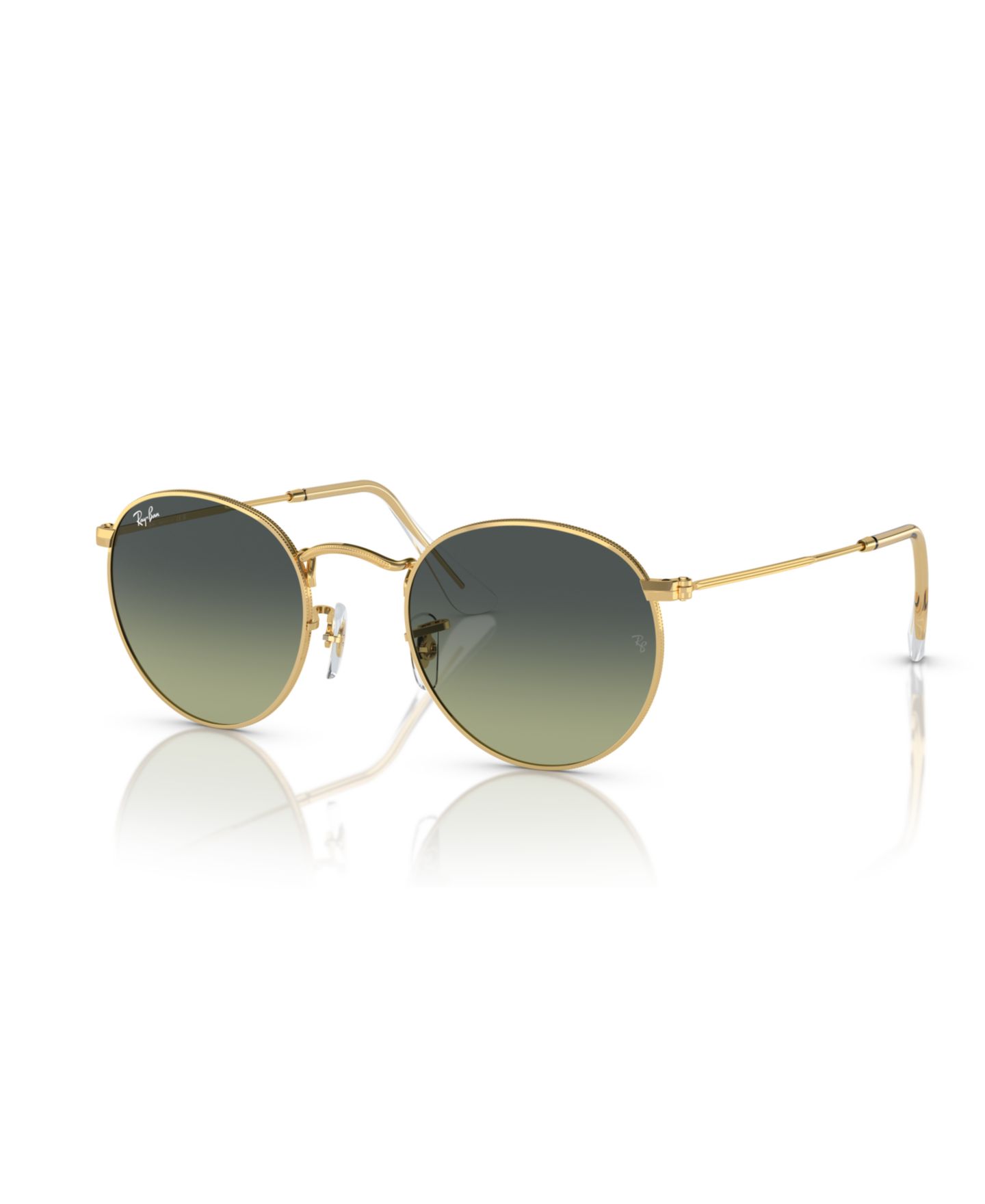 Солнцезащитные очки Ray-Ban Unisex Sunglasses, RB3447 Round Metal, цвет: Золотой — фото 1