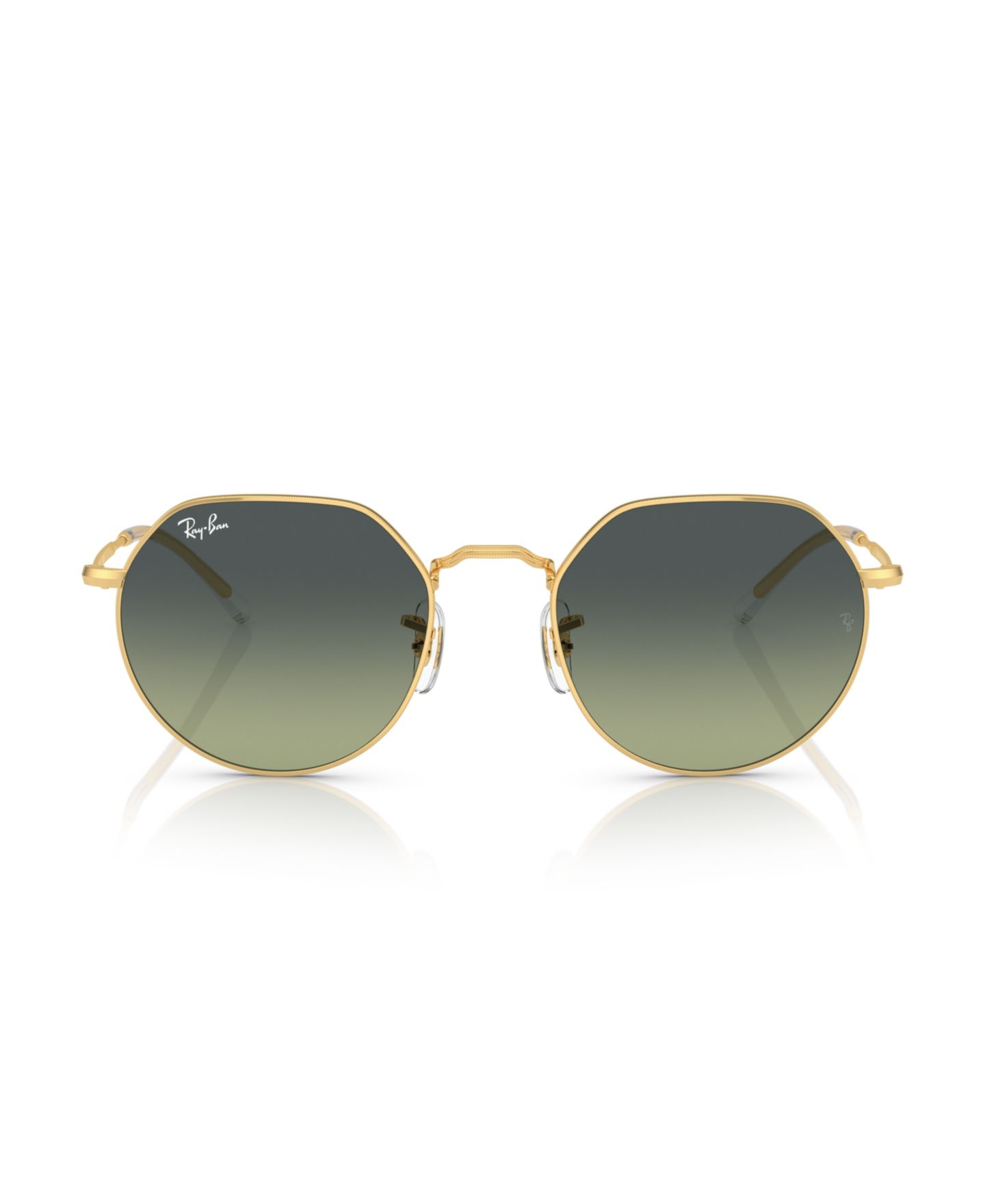Женские солнцезащитные очки Ray-Ban Jack Sunglasses, RB3565 53, цвет: Золотой — фото 4