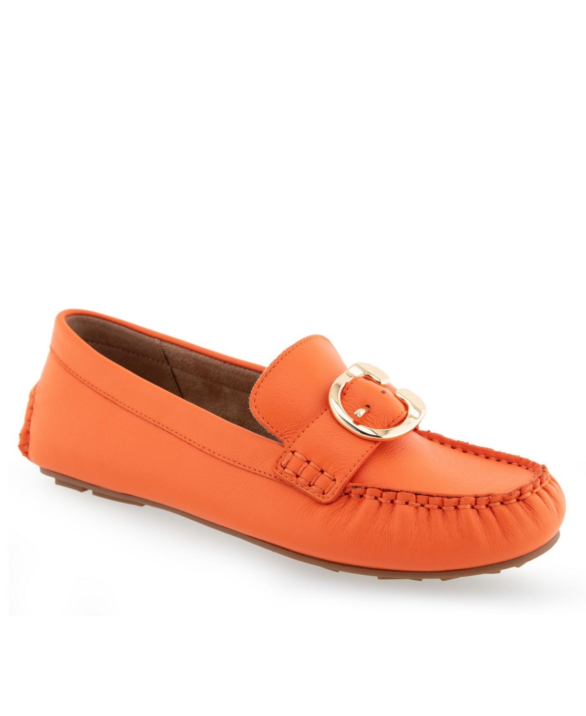Shop Aerosoles Women's Case Ornamented Loafers In Mandarin Leather