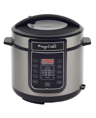 Megachef 6 Quart Digital Pressure Cooker with 14 Pre-set Multi-Function Features - Macy's