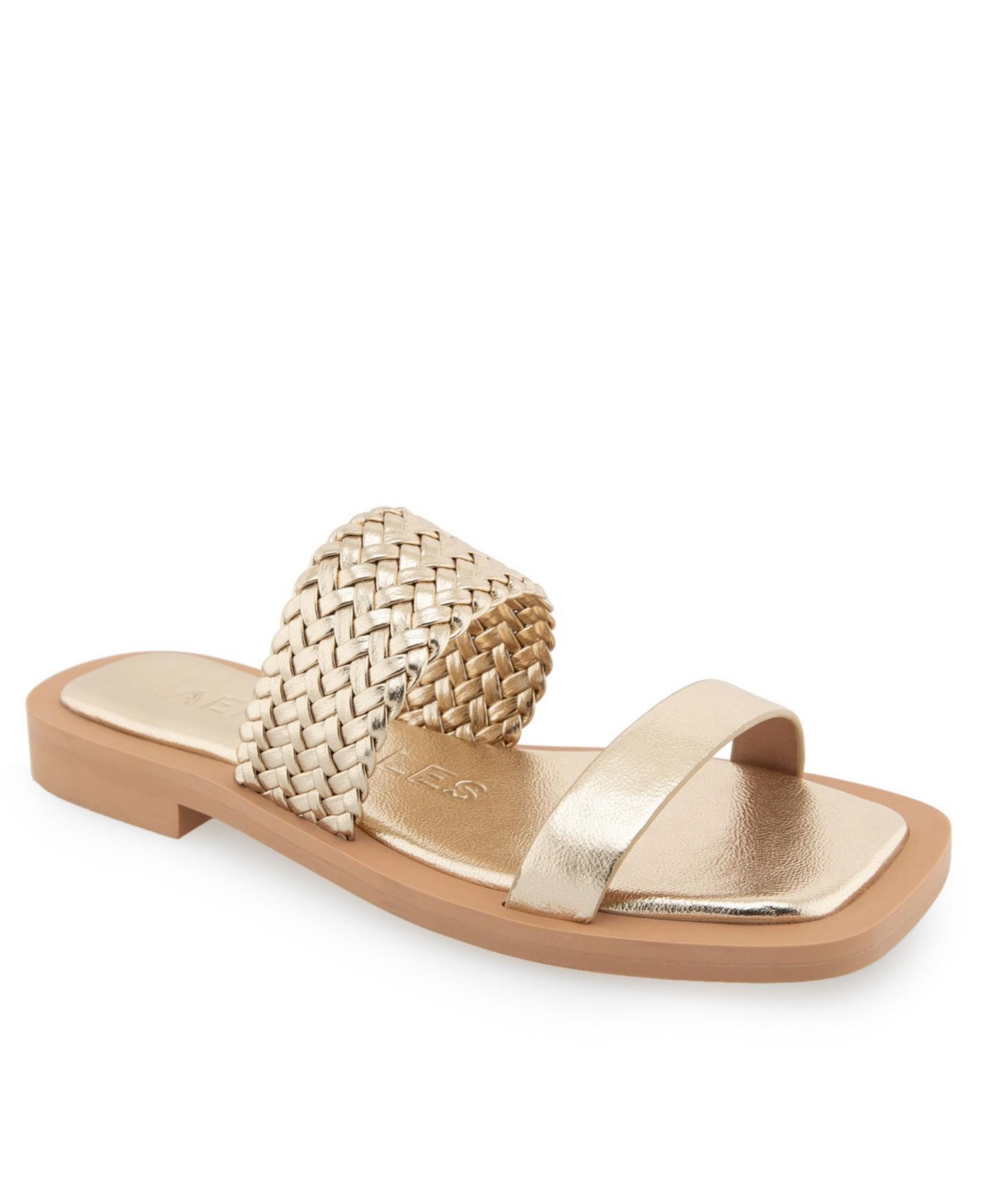 Shop Aerosoles Women's St.lukes Open Toe Sandals In Soft Gold Polyurethane