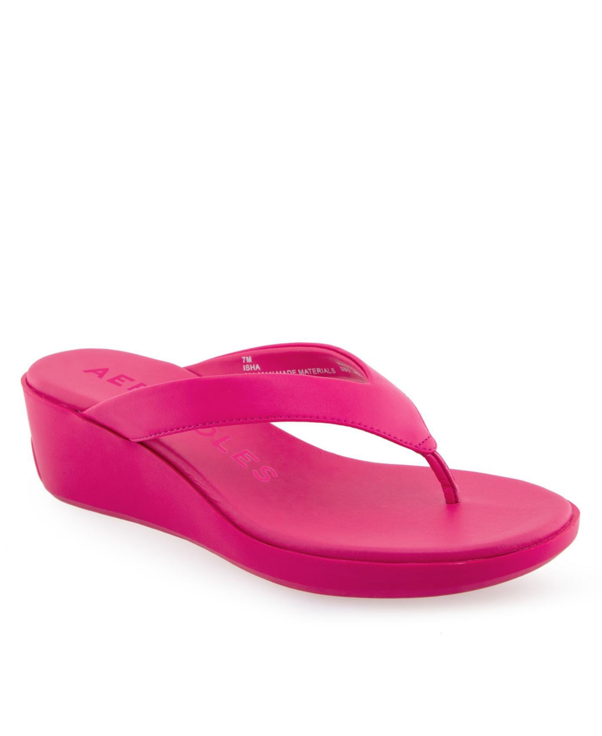 Shop Aerosoles Women's Isha Wedge Sandals In Virtual Pink Polyurethane